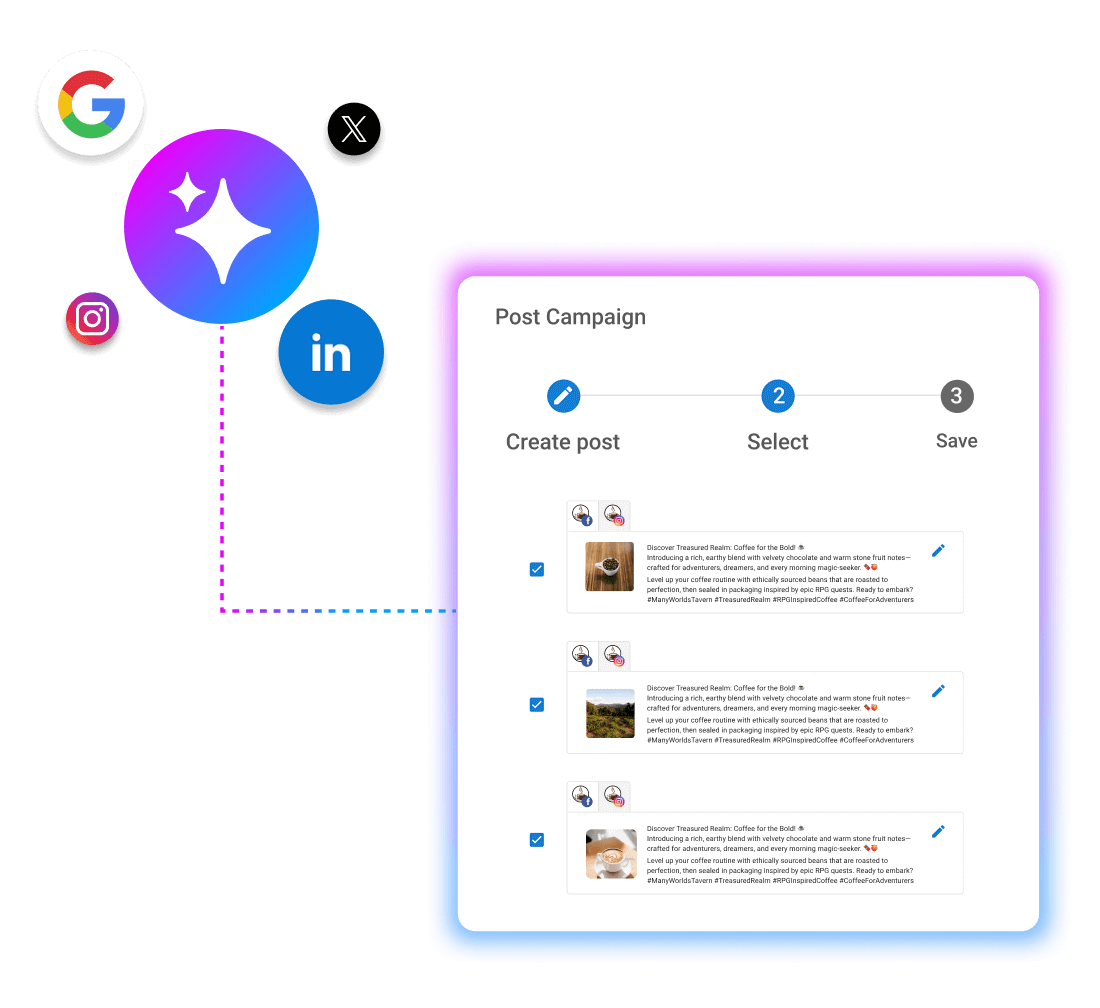 Create bulk post campaigns with AI